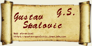 Gustav Spalović vizit kartica